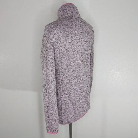 Simply Southern Womens Medium Pullover Pink Heather Fleece Sweatshirt 1/4 Snap - Picture 5 of 13
